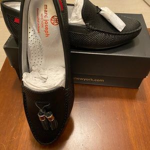 New Marc Joseph black leather loafers